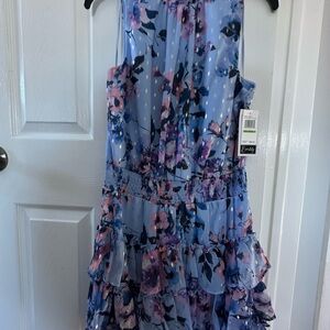Everly Blue and Purple Floral Dress